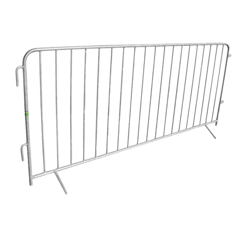 Absperrgitter aus Stahl mit seitlich angebrachten Haken zur einfachen Verbindung.