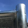 Detailansicht Bauzaun mit Rohr-In-Rohr Technik